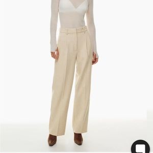 Aritzia Effortless Pant in heather oat beige